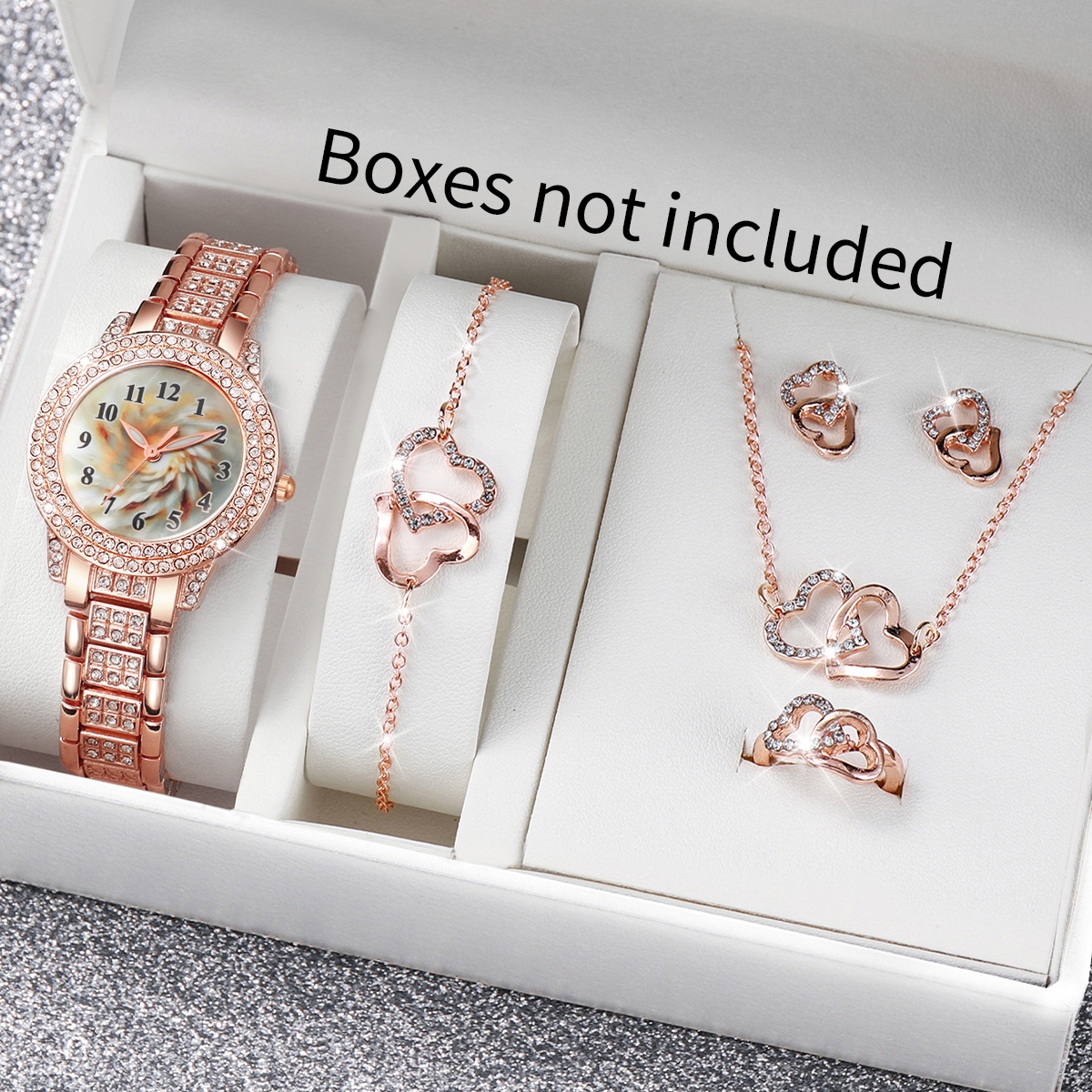 Mystery Jewelry Jar Watches - 6PCS Luxury Rhinestone Women Quartz Watch