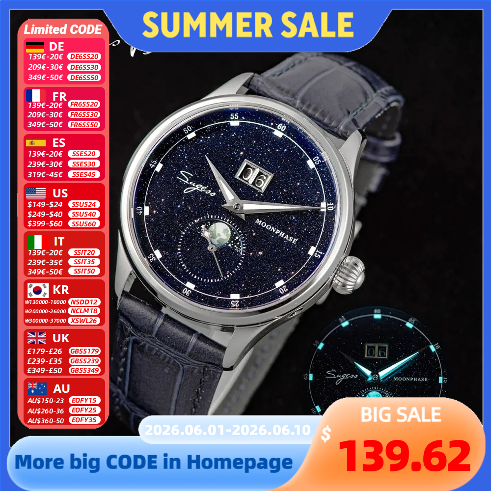 Stones Watches & Jewelry In Sweden Ab - Sugess Origin ST2528 Movement Mechanical Wristwatch