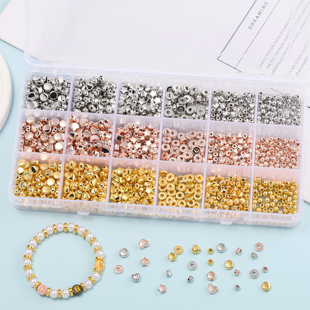 Fine Jewelry & Watches Photos - 18 Grids CCB Spacer Beads Set