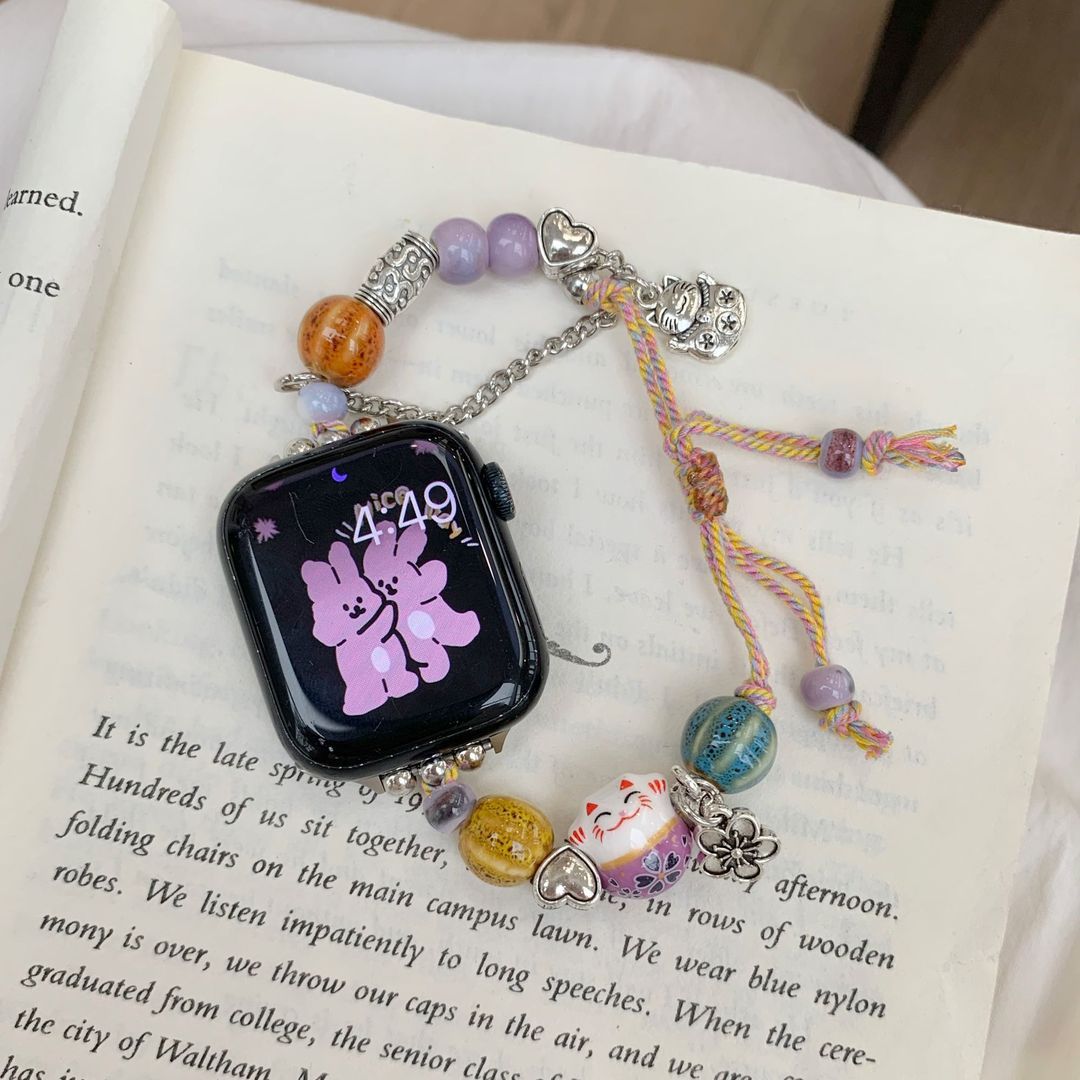 Jewelry Making Watches - Bohemian bead bracelet compatible with iWatch
