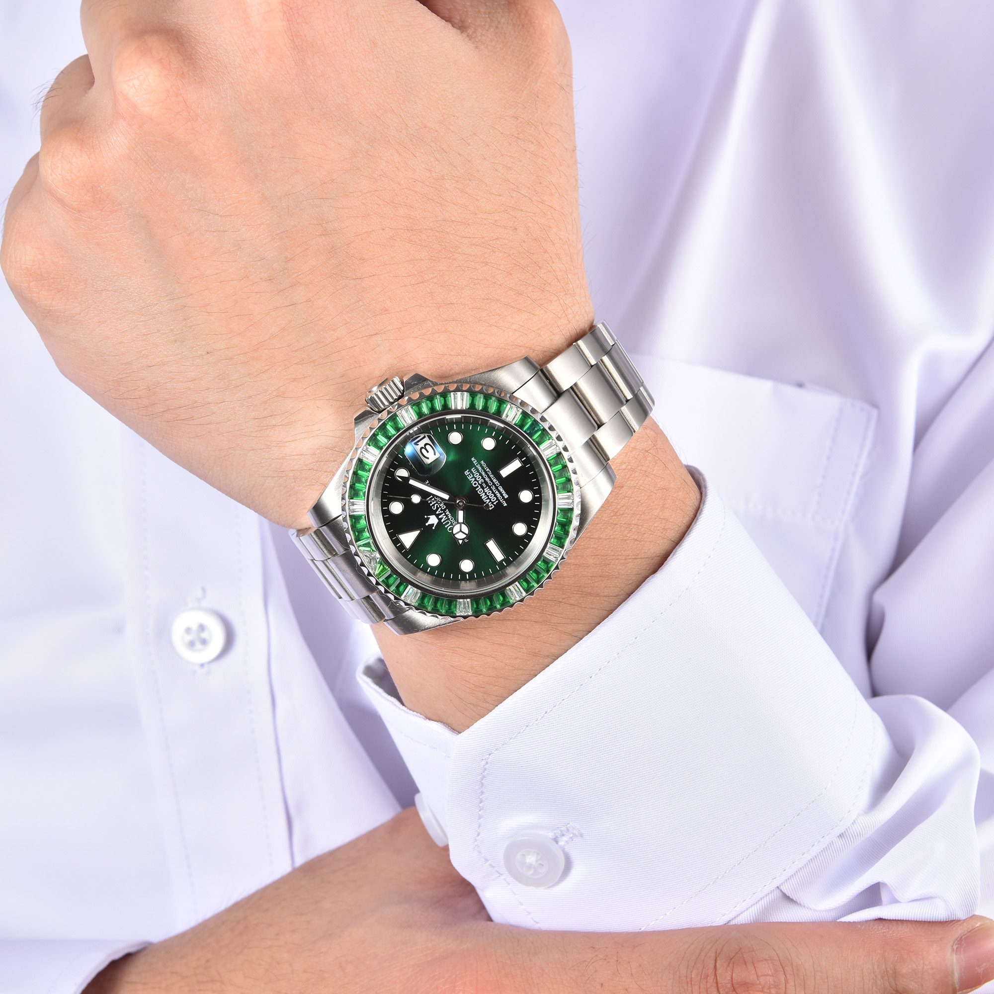 Stones Watches & Jewelry In Sweden Ab - 40mm Gem Diving Watch NH35 Movement