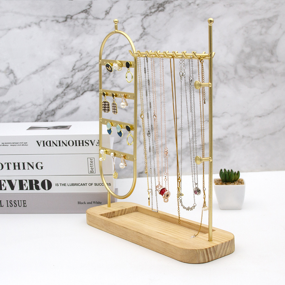 1 desktop solid wood base jewe - Jewelry Stores With Watches ulasan dan harga