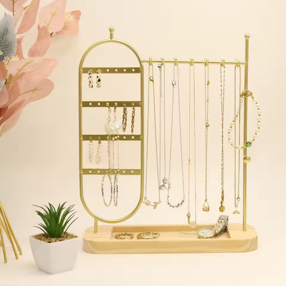 1 desktop solid wood base jewe - Jewelry Stores With Watches ulasan dan harga