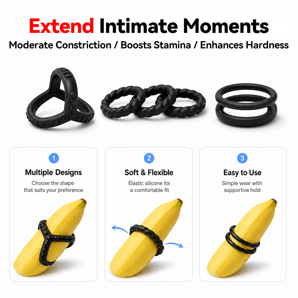 Waterproof Silicone Cock Ring  - Couple Ring Set ulasan dan harga
