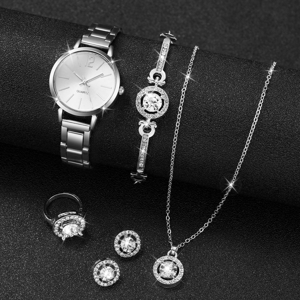 6PCS/Set Women Watches Fashion - Mystery Jewelry Jar Watches ulasan dan harga