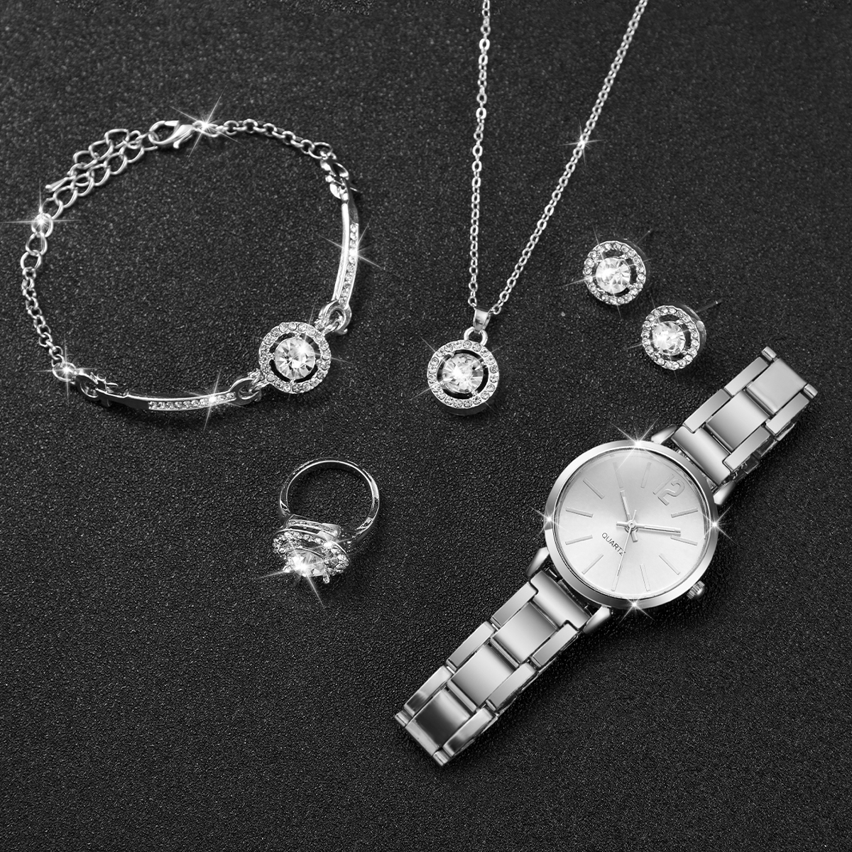 6PCS/Set Women Watches Fashion - Mystery Jewelry Jar Watches ulasan dan harga