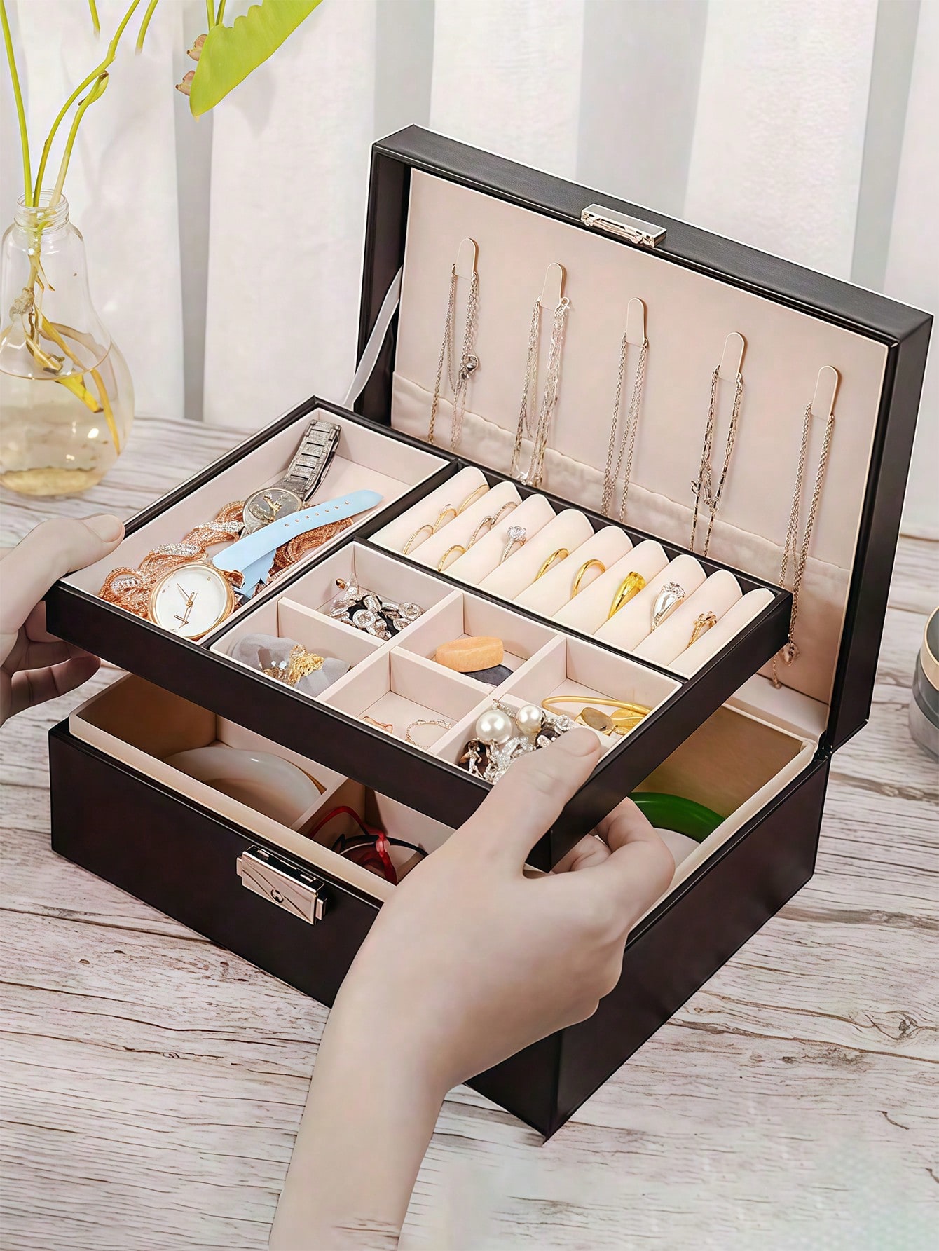 1pc Jewelry Storage Box, Large - Jewelry Stores With Watches ulasan dan harga