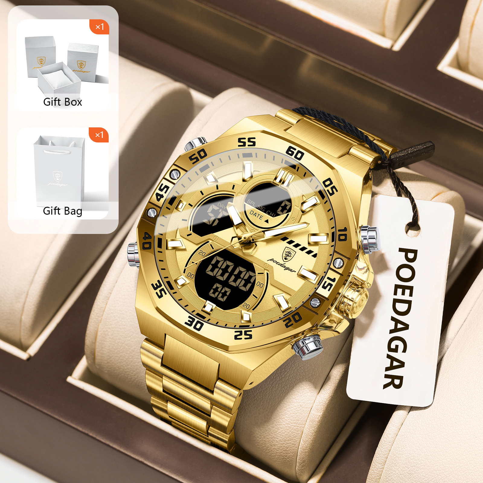 POEDAGAR Sport Men Watch LED W - Jewellery Watch ulasan dan harga