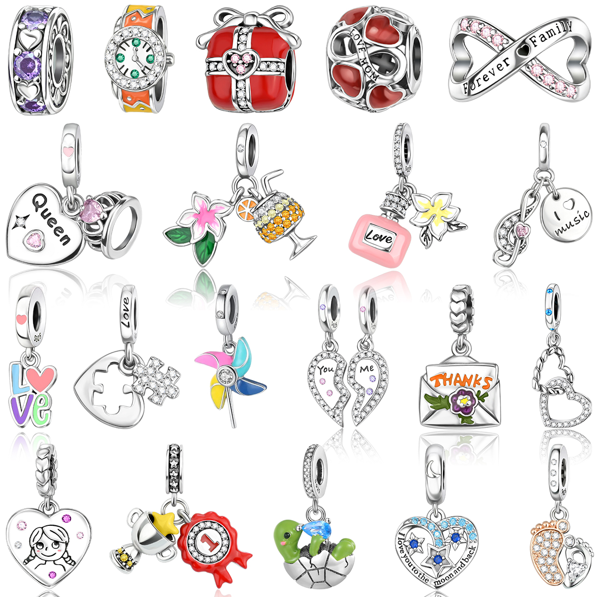 925 Sterling Silver Love Senti - Jewelry Making Watches ulasan dan harga