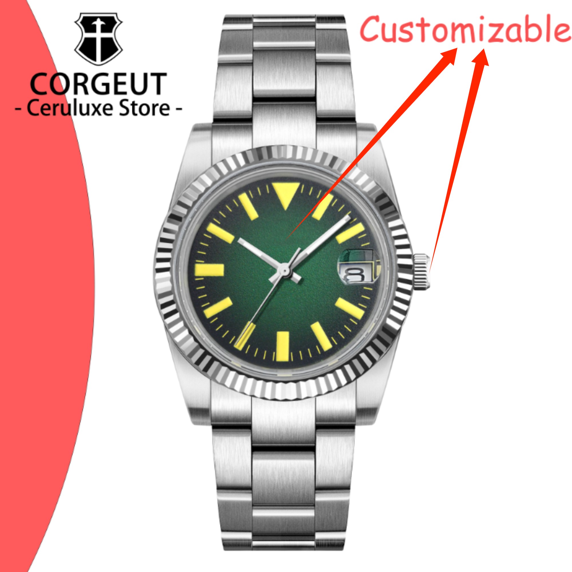 Custom Logo 36/39mm New NH35 A - Jewellery Watch ulasan dan harga