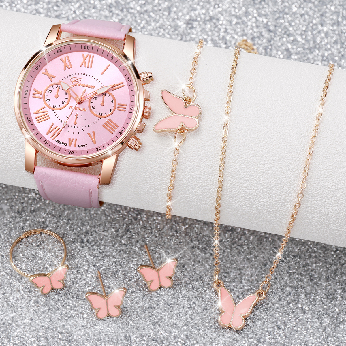 6PCS/Set Fashion Women Watches - Mystery Jewelry Jar Watches ulasan dan harga
