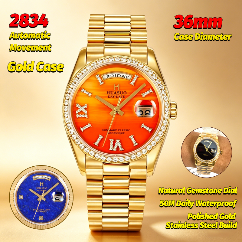 Huasuo 36Mm Classic Mens Autom - Stones Watches & Jewelry In Sweden Ab ulasan dan harga