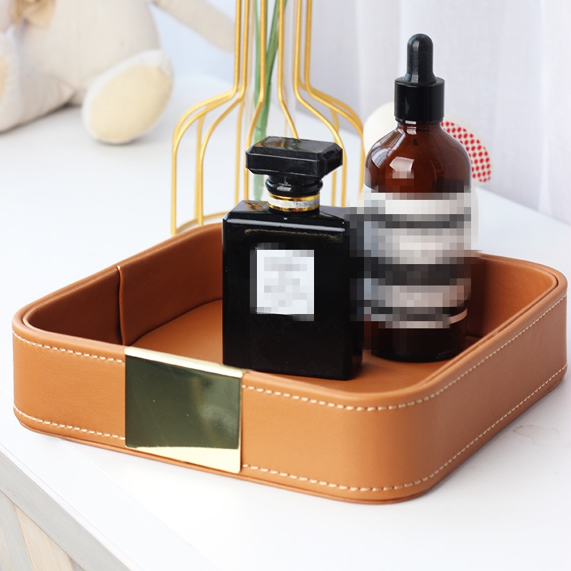 Leather Desk Tray Desktop Stor - Jewelry Stores With Watches ulasan dan harga