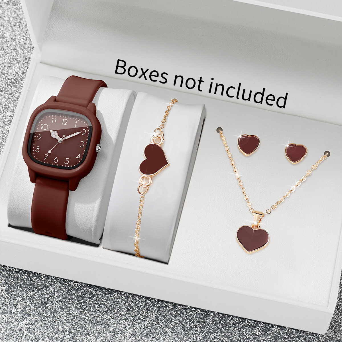 5PCS Fashion Women Watches Hea - Mystery Jewelry Jar Watches ulasan dan harga
