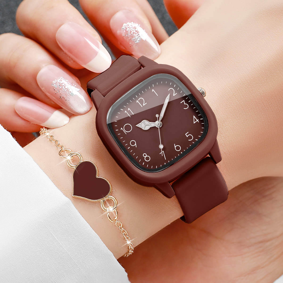 5PCS Fashion Women Watches Hea - Mystery Jewelry Jar Watches ulasan dan harga