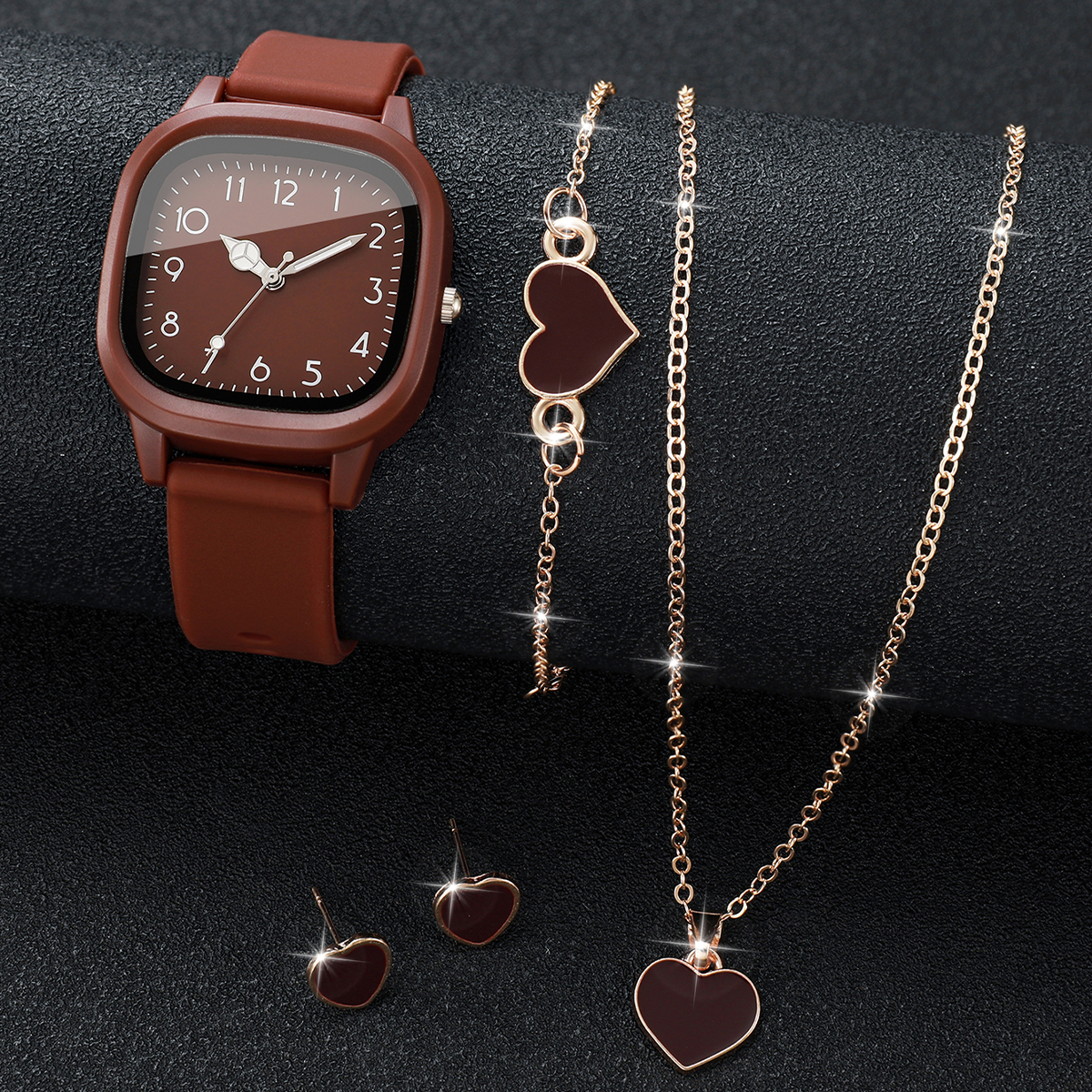 5PCS Fashion Women Watches Hea - Mystery Jewelry Jar Watches ulasan dan harga