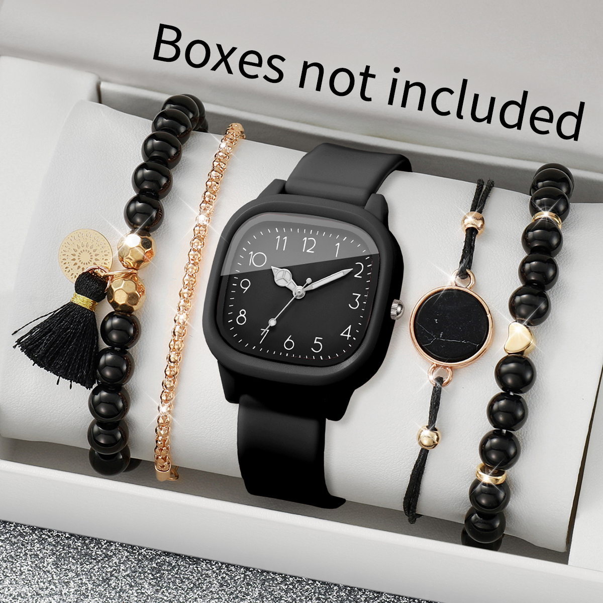 5PCS Fashion Square Women Watc - Jewelry Making Watches ulasan dan harga