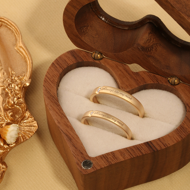 Letter Engraving Diamond Engag - Couple Ring Set ulasan dan harga