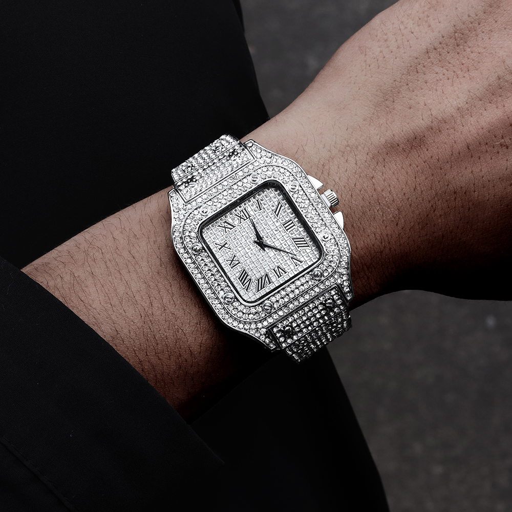 New Punk Men Watch Iced Out Di - Mystery Jewelry Jar Watches ulasan dan harga
